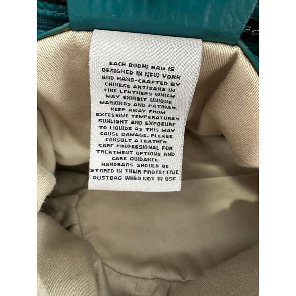 Bodhi Leather Turquoise Shoulder Bag - Picture 9 of 10